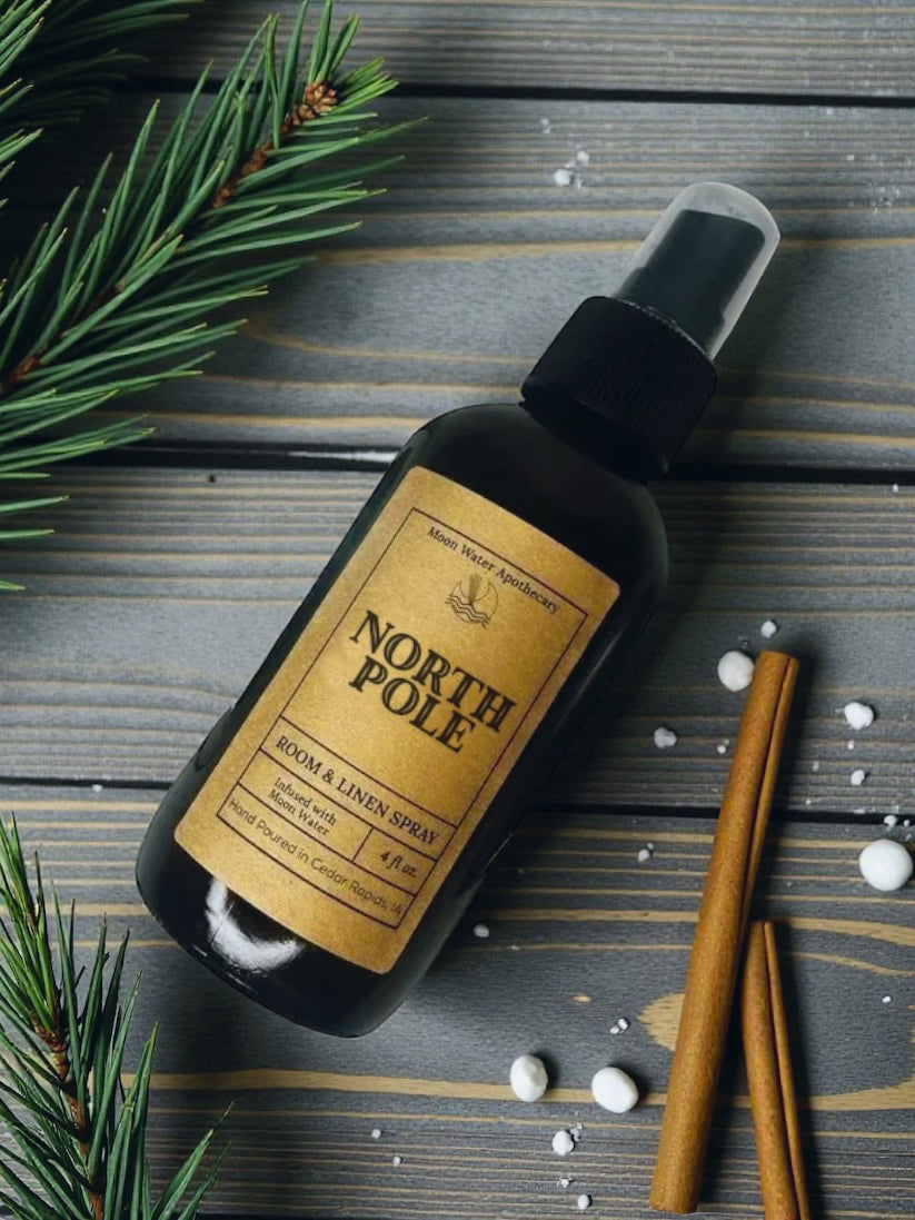 NORTH POLE - REED DIFFUSER & ROOM SPRAY --Eucalyptus, Pine, Cedar, Rosemary, Clove -- Moon Water Apothecary - WildWood Apothecary and More