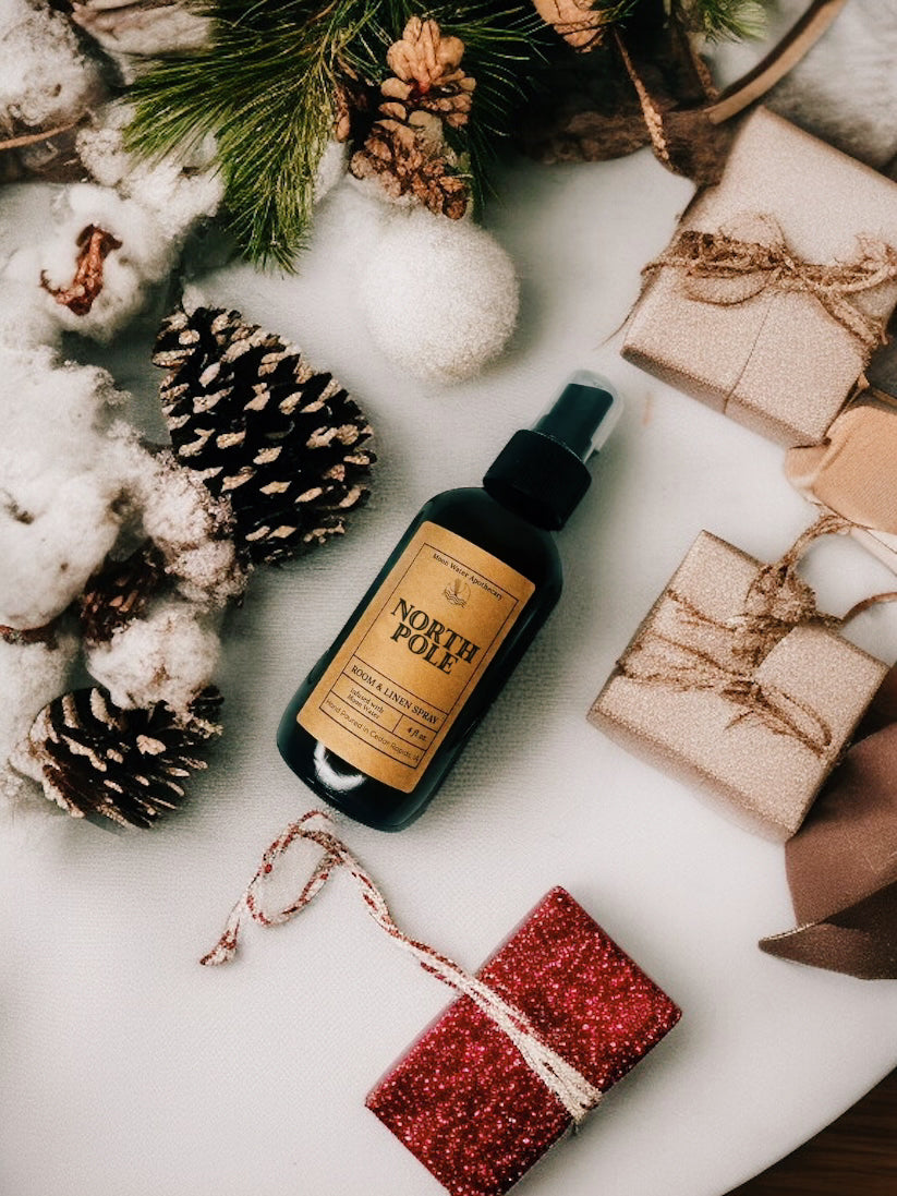 NORTH POLE - REED DIFFUSER & ROOM SPRAY --Eucalyptus, Pine, Cedar, Rosemary, Clove -- Moon Water Apothecary - WildWood Apothecary and More