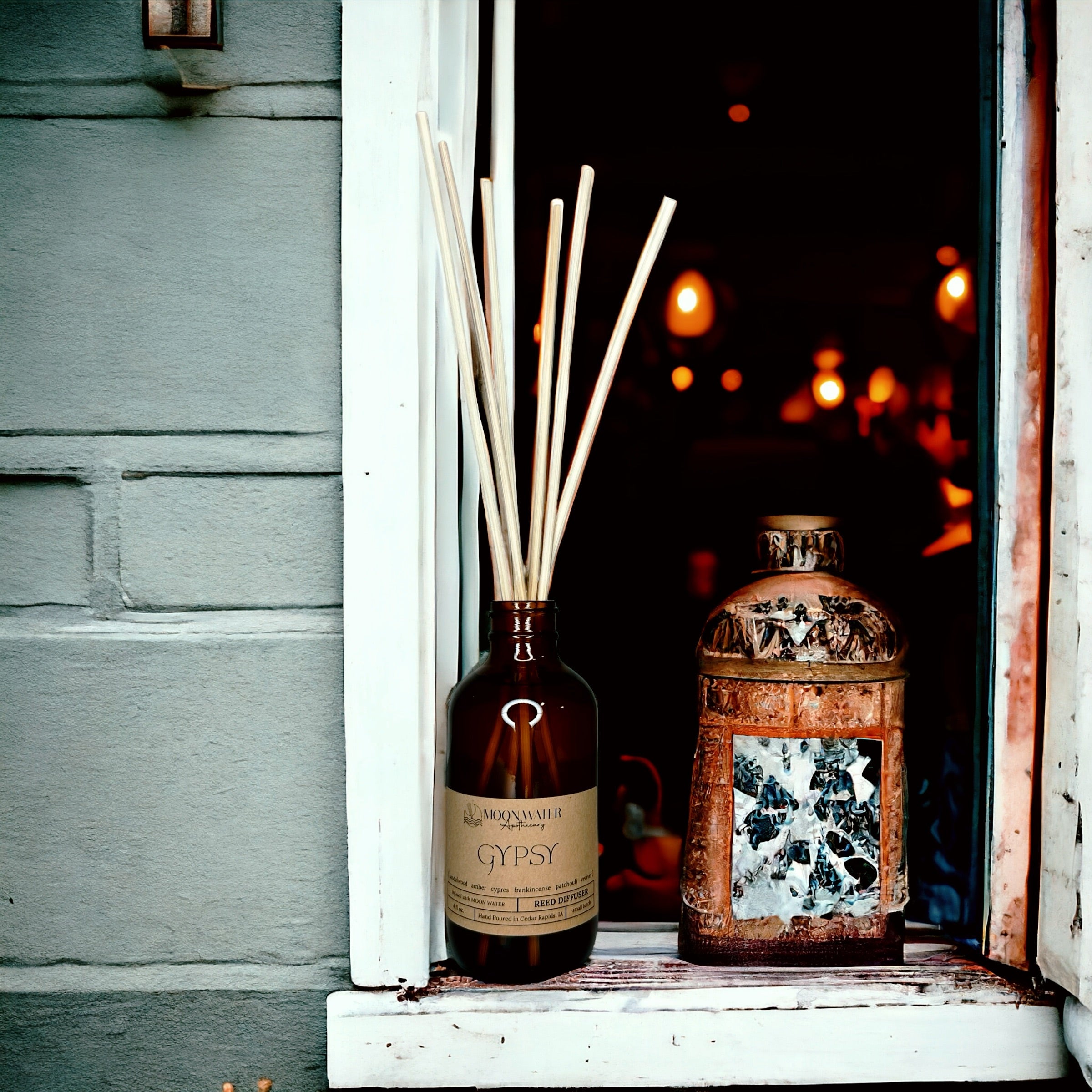 Gypsy - Reed Diffuser - Inspired by Stevie Nicks! - Sandalwood, Amber, Cypress & Patchouli -- by Moon Water Apothecary! (Copy) - WildWood Apothecary and More