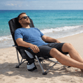 Portable Folding Patio Chaise Lounge With Storage Pocket And Carry Bag | 250 Lbs Weight Capacity, Mesh Breathable Backrest, Alloy Steel Frame, Oxford Cloth Cover, Polyester Fill - WildWood Apothecary and More