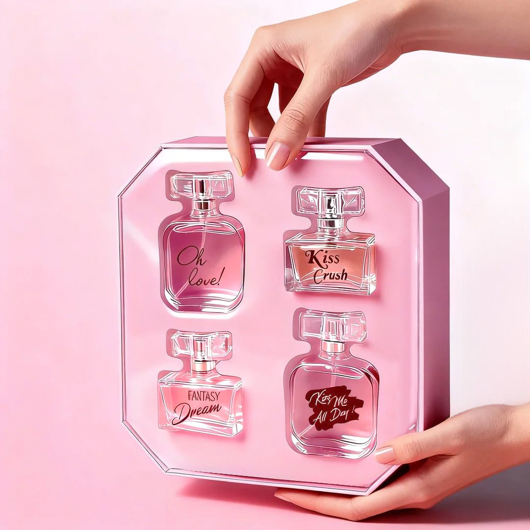4-Piece Set, Women's Eau De Parfuma Spray Gift Box, Long Lasting Fragrance, 4 Different Flavor, Perfect For Holiday Gifts, Dating, Daily Life, Parties - WildWood Apothecary and More
