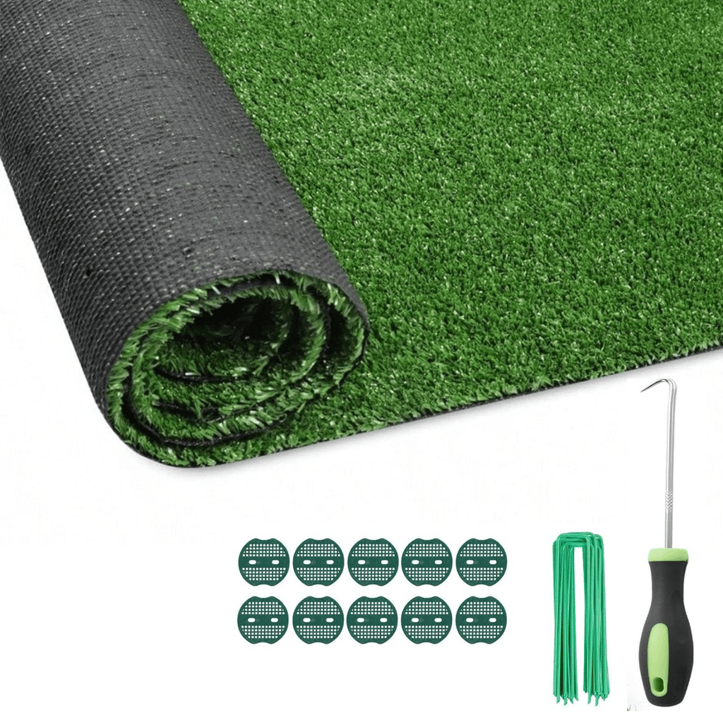 5FT*15FT Artificial Turf, Mat with Drainage Holes. Fake Grass with Rubber Backing, Ideal for Indoor/Outdoor Pet Areas, Garden, Lawn, Patio & Balcony Decor(Grass height 0.6 inches/1.5cm) - WildWood Apothecary and More