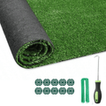 5FT*15FT Artificial Turf, Mat with Drainage Holes. Fake Grass with Rubber Backing, Ideal for Indoor/Outdoor Pet Areas, Garden, Lawn, Patio & Balcony Decor(Grass height 0.6 inches/1.5cm) - WildWood Apothecary and More