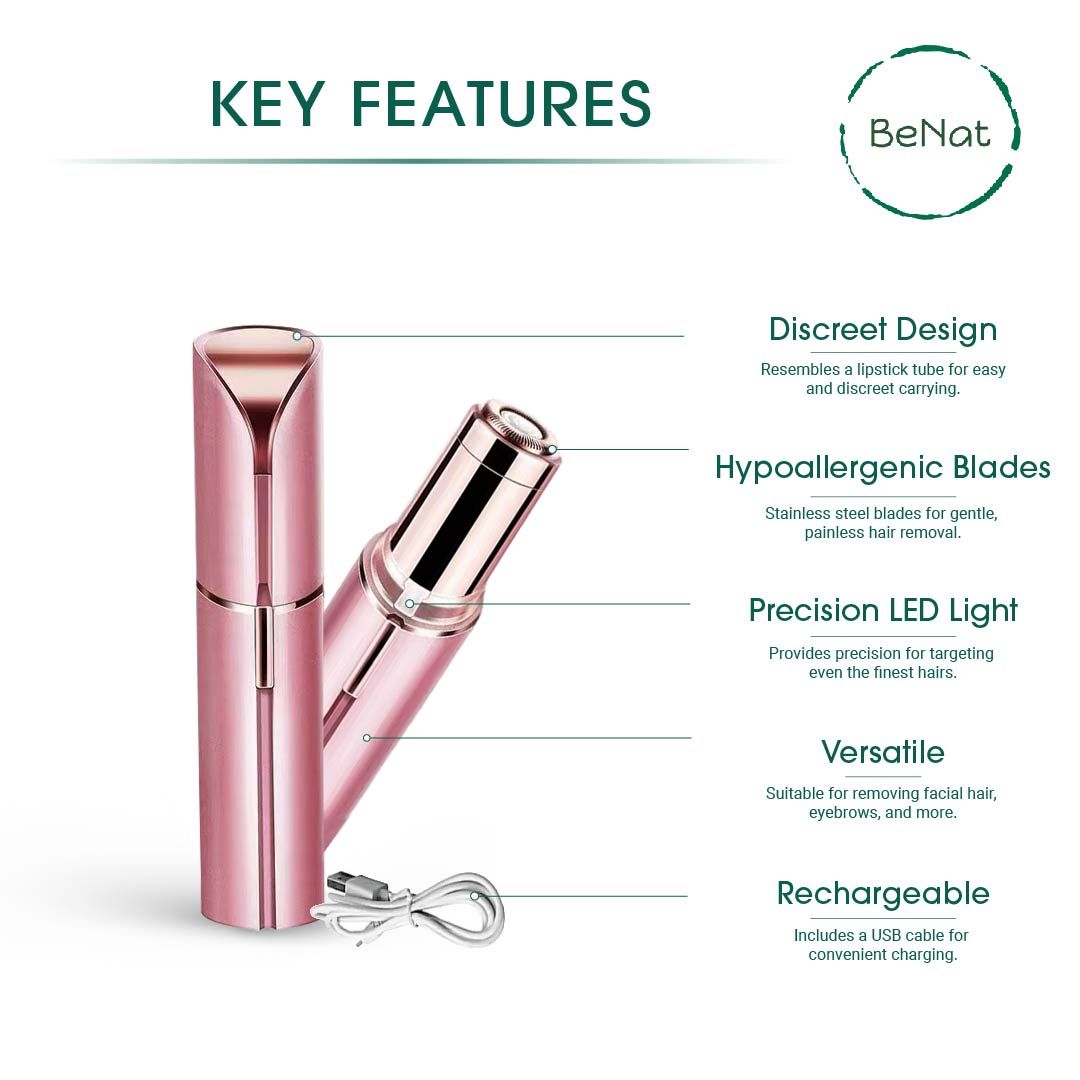 Rechargeable Facial + Eyebrow Hair Removers Set -2 Pack - WildWood Apothecary and More