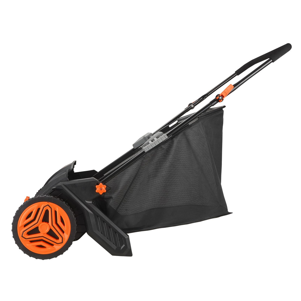 Push Lawn Sweeper, 21inch Leaf & Grass Collector, Strong Plastic Wheels & Heavy Duty Thickened Steel Durable to Use with Large Capacity 3.5 cu. ft. Mesh Collection Hopper Bag, 2 Spinning Brushes - WildWood Apothecary and More