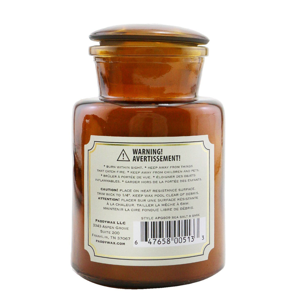 PADDYWAX - Apothecary Candle - Sea Salt & Sage  226g/8oz - WildWood Apothecary and More