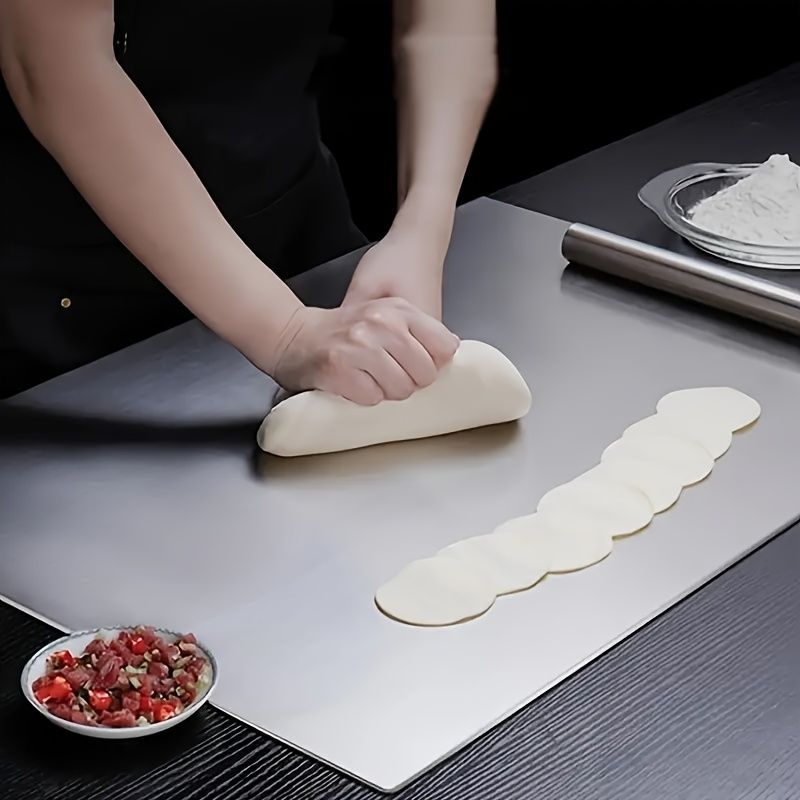 XXL 304 Stainless Steel Cutting Board  Anti-Slip & Mildew-Proof! No More Moldy Wooden Boards | Heavy-Duty & Food-Safe, Easy to Clean – Chop Meat, Knead Dough, Bake Prep All-in-One | Must-Have for Hom - WildWood Apothecary and More