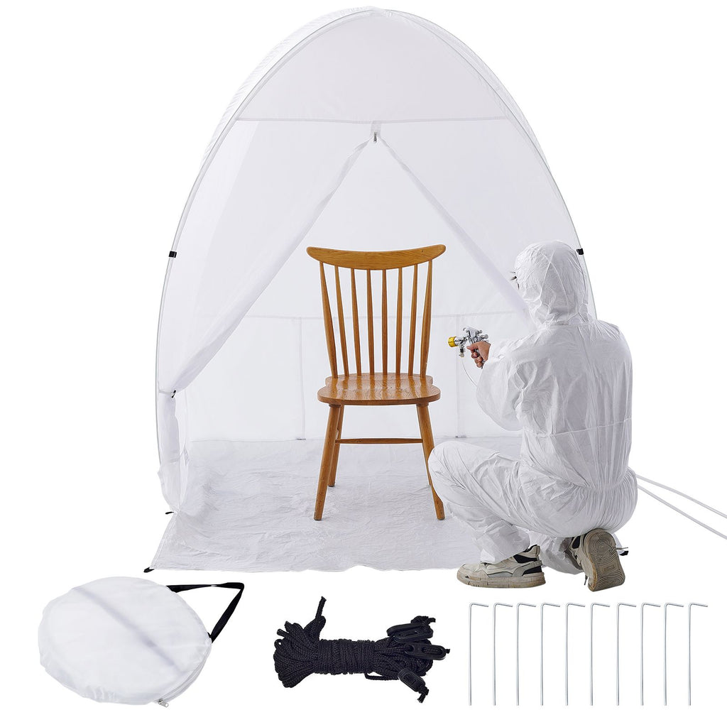 Spray Paint Shelter, 60 x 60 x 70 in Pop-Up Portable Spray Paint Tent with Built-In Floor, Exhaust Window and Storage Bag, Foldable Paint Booth for Furniture, DIY Hobby Tool Painting Station - WildWood Apothecary and More
