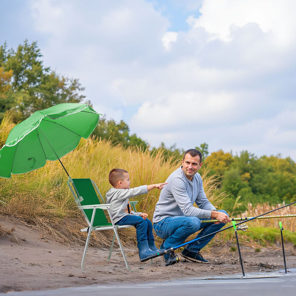 Folding Beach Chair with Umbrella for Adults, Lightweight Porable Camping Chair with 265lbs Capacity for Travel Picnic Concert & Outdoor Activities, Green - WildWood Apothecary and More
