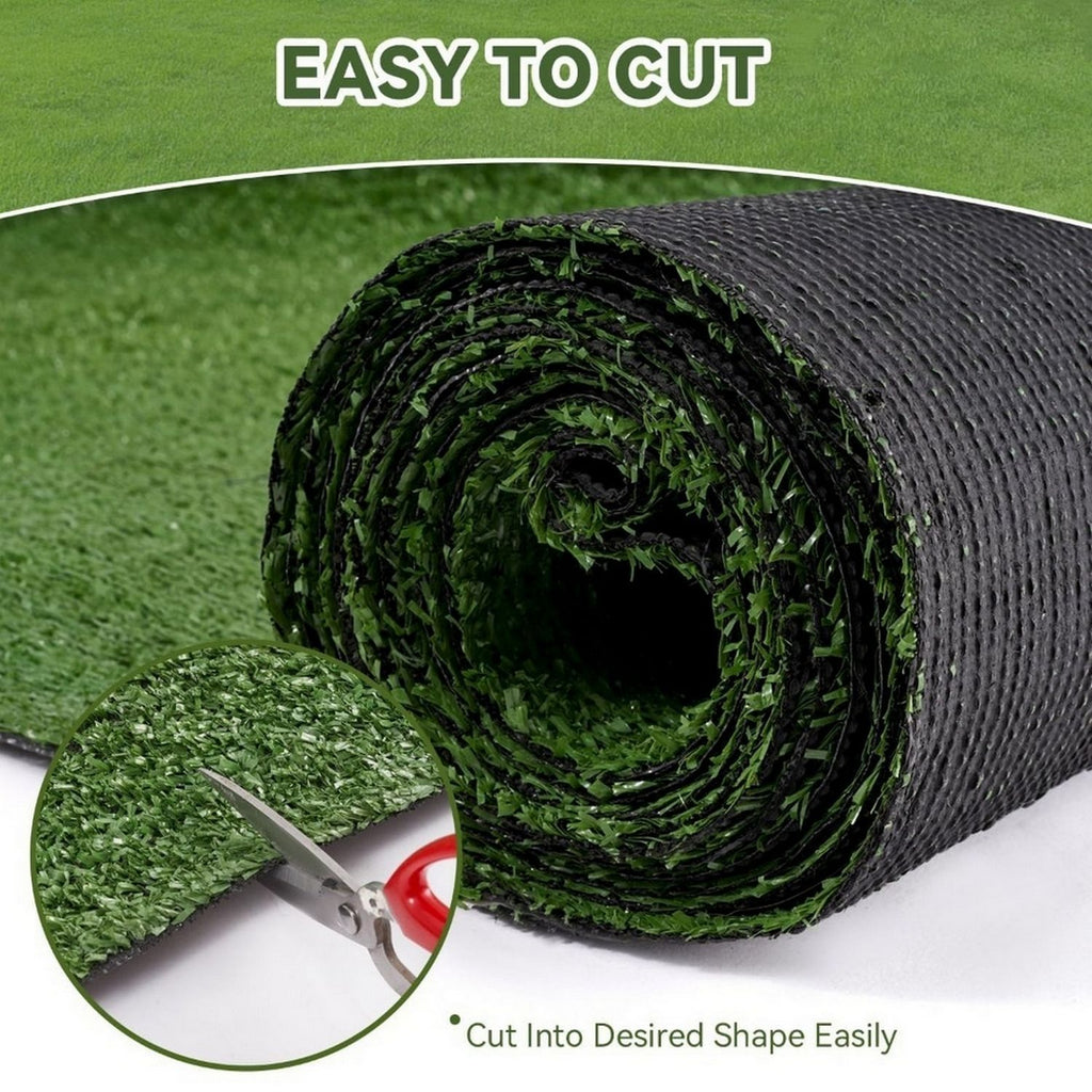 5FT*15FT Artificial Turf, Mat with Drainage Holes. Fake Grass with Rubber Backing, Ideal for Indoor/Outdoor Pet Areas, Garden, Lawn, Patio & Balcony Decor(Grass height 0.6 inches/1.5cm) - WildWood Apothecary and More