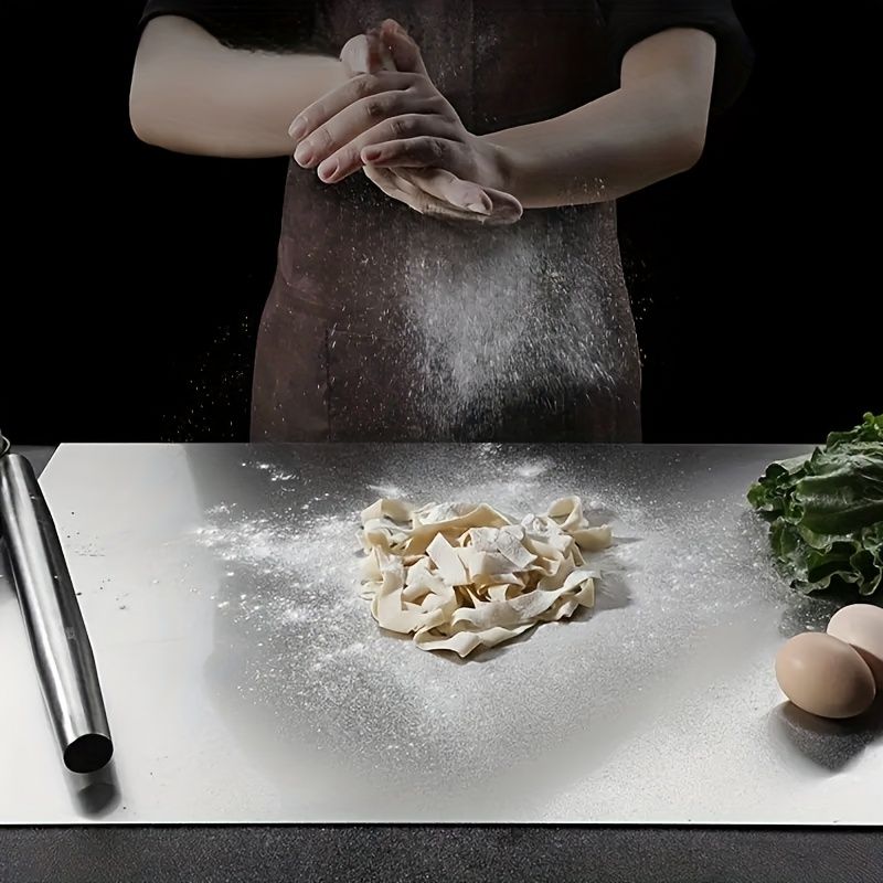 XXL 304 Stainless Steel Cutting Board  Anti-Slip & Mildew-Proof! No More Moldy Wooden Boards | Heavy-Duty & Food-Safe, Easy to Clean – Chop Meat, Knead Dough, Bake Prep All-in-One | Must-Have for Hom - WildWood Apothecary and More