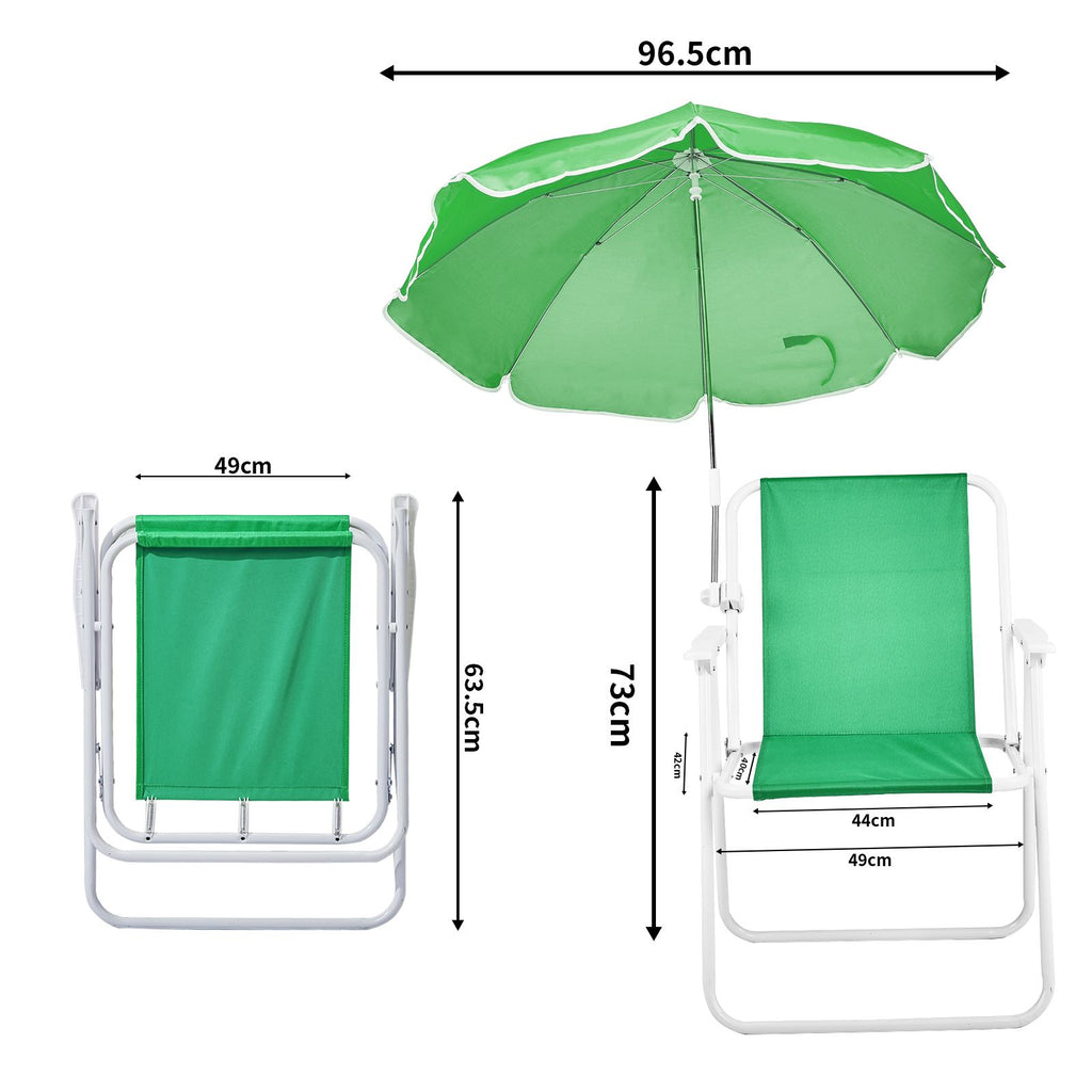 Folding Beach Chair with Umbrella for Adults, Lightweight Porable Camping Chair with 265lbs Capacity for Travel Picnic Concert & Outdoor Activities, Green - WildWood Apothecary and More