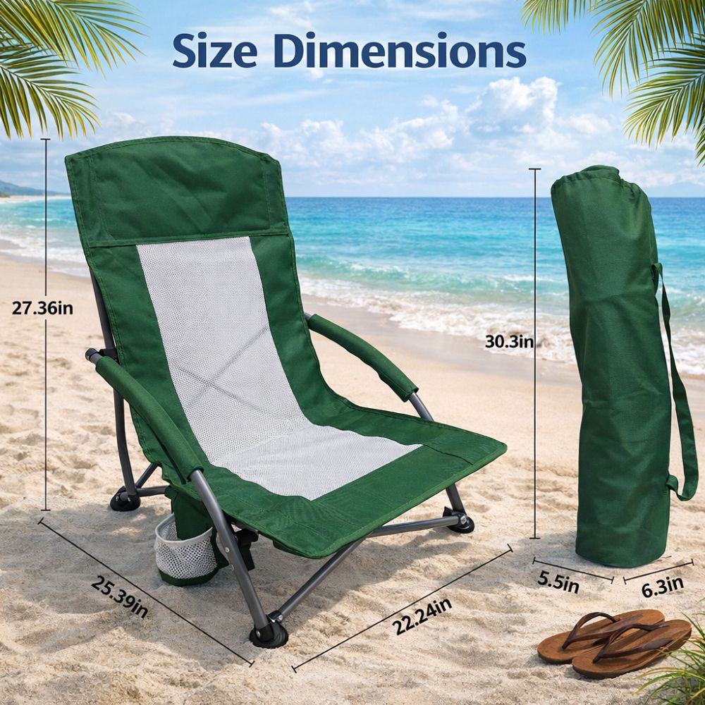 Portable Folding Patio Chaise Lounge With Storage Pocket And Carry Bag | 250 Lbs Weight Capacity, Mesh Breathable Backrest, Alloy Steel Frame, Oxford Cloth Cover, Polyester Fill - WildWood Apothecary and More