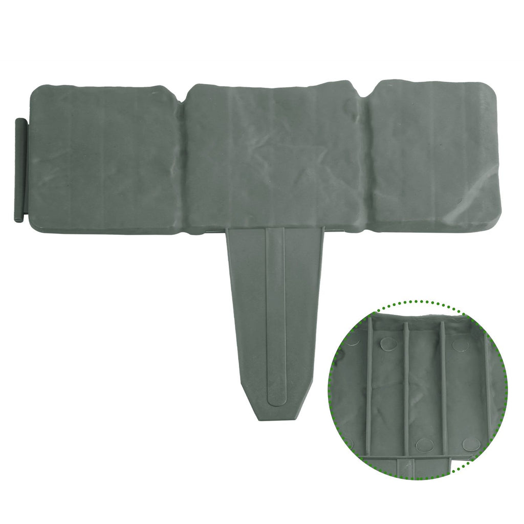 20 PCS Cobbled Stone Effect Plastic Garden Lawn Border Edging - WildWood Apothecary and More