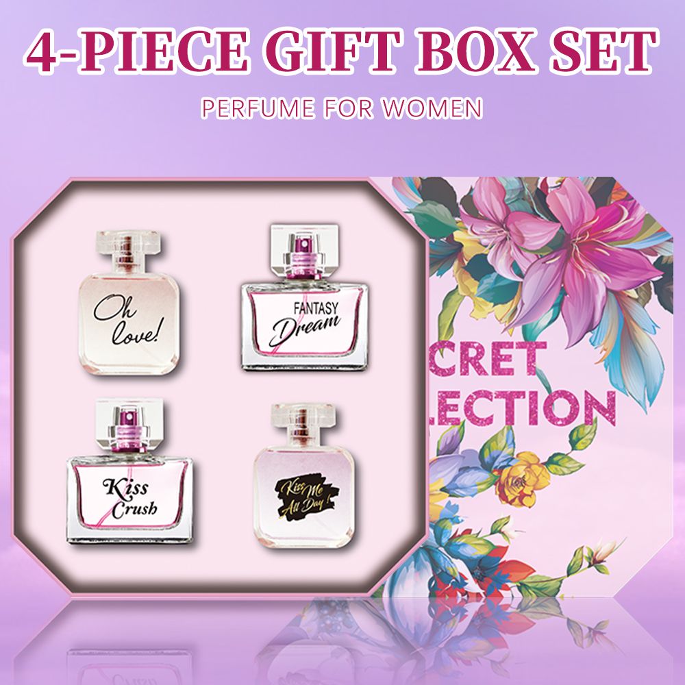 4-Piece Set, Women's Eau De Parfuma Spray Gift Box, Long Lasting Fragrance, 4 Different Flavor, Perfect For Holiday Gifts, Dating, Daily Life, Parties - WildWood Apothecary and More