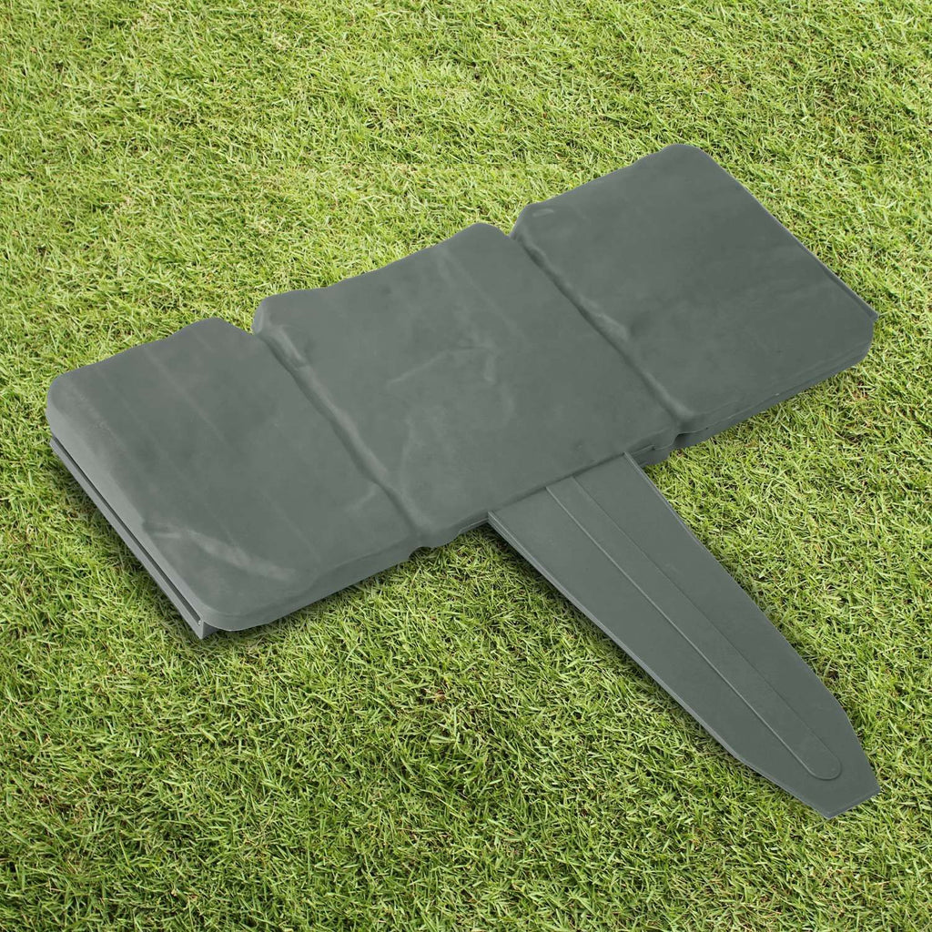 20 PCS Cobbled Stone Effect Plastic Garden Lawn Border Edging - WildWood Apothecary and More