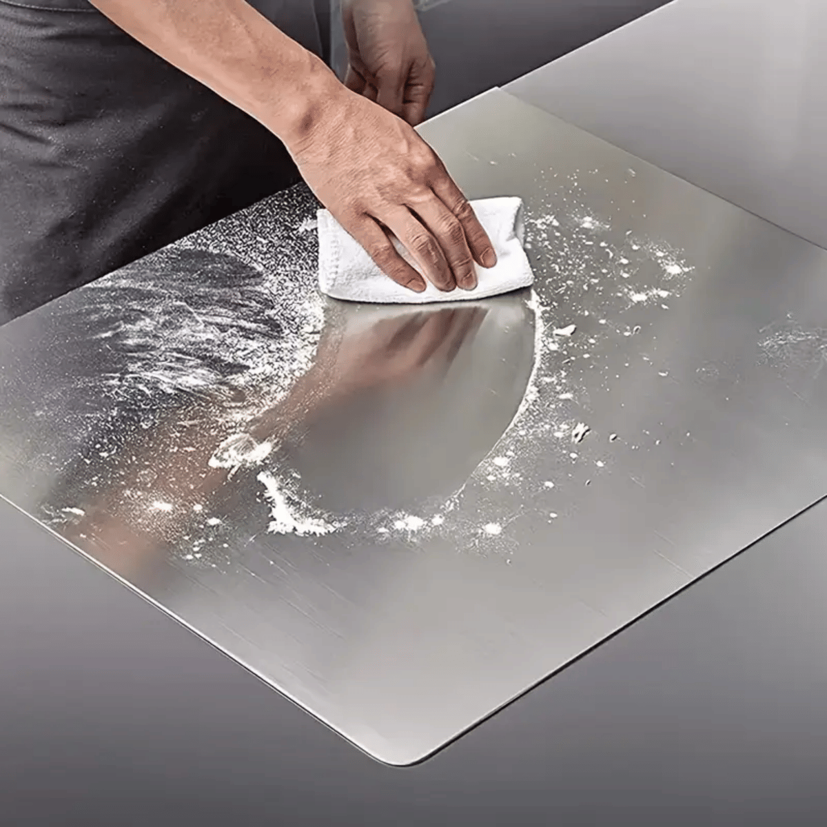 Stainless Steel Cutting Board with Lip for Kitchen Chopping Boards for Countertop Large Metal Cutting Board over Sink Suitable for Meat Fruits Vegetables Bread Noodle and Pizza Bamboo Knives - WildWood Apothecary and More