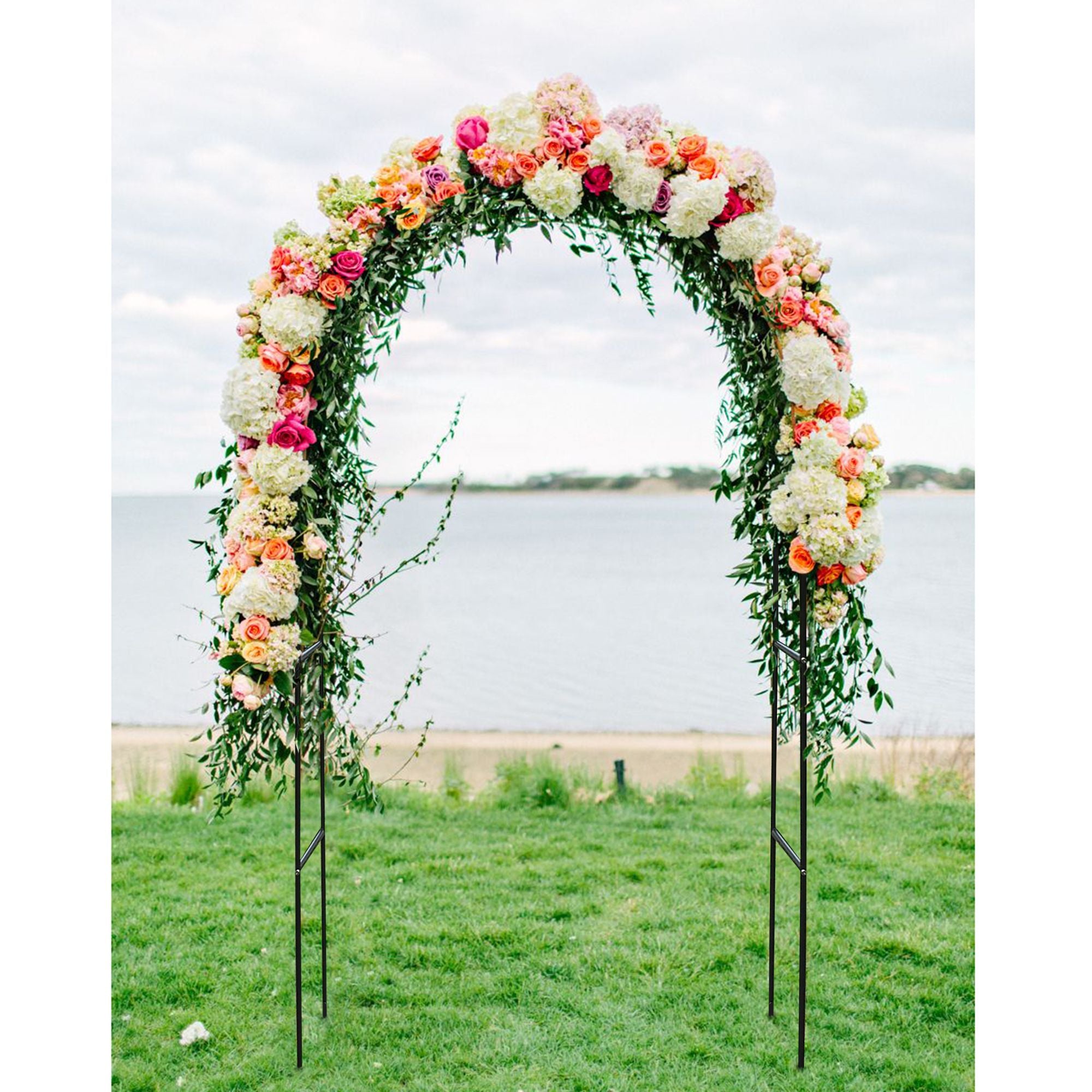 78"H x 45"W Metal Garden Arch Trellis; Wedding Arch,Adjustable Arbor Trellis for Garden Climbing Plants Support or Wedding Decor - WildWood Apothecary and More