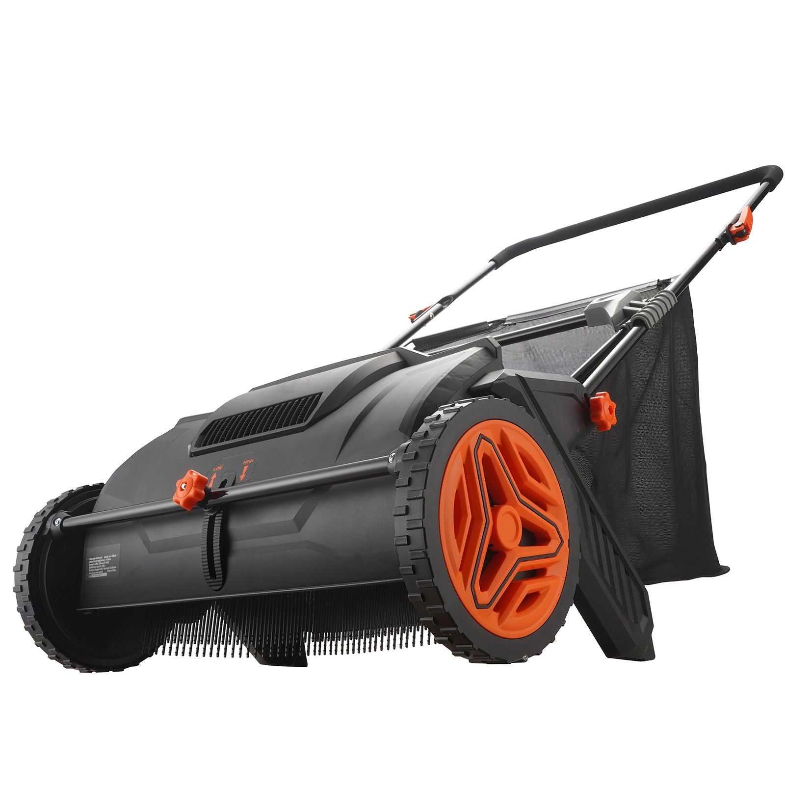 Push Lawn Sweeper, 21inch Leaf & Grass Collector, Strong Plastic Wheels & Heavy Duty Thickened Steel Durable to Use with Large Capacity 3.5 cu. ft. Mesh Collection Hopper Bag, 2 Spinning Brushes - WildWood Apothecary and More