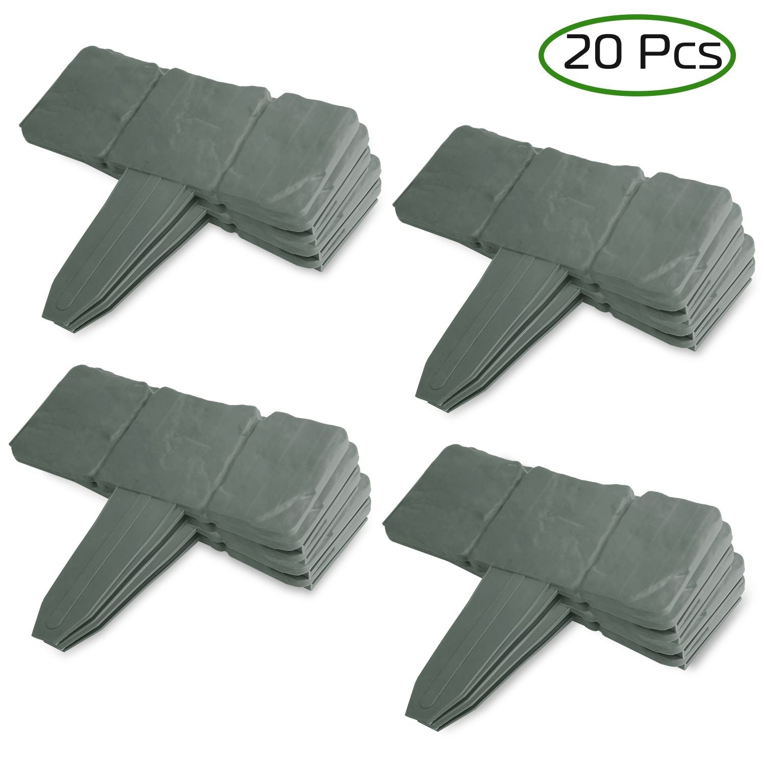 20 PCS Cobbled Stone Effect Plastic Garden Lawn Border Edging - WildWood Apothecary and More