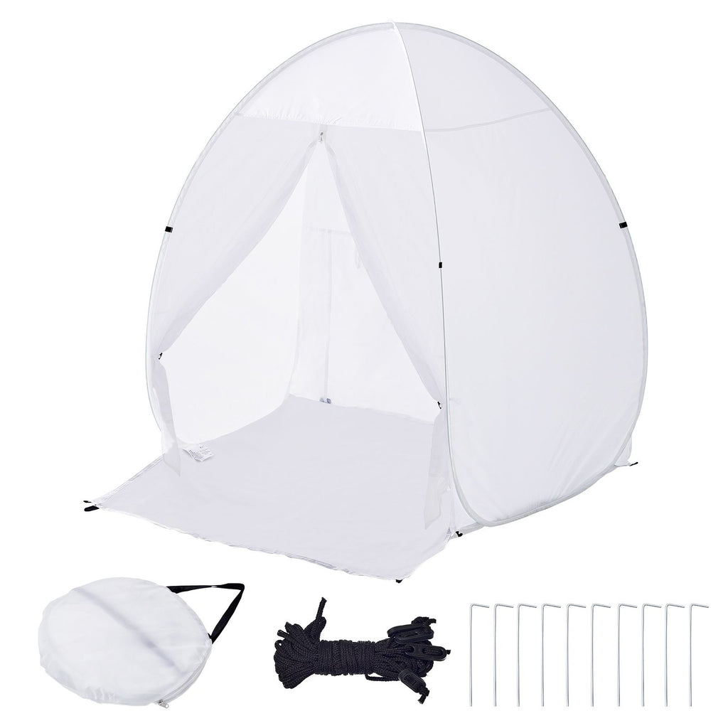 Spray Paint Shelter, 60 x 60 x 70 in Pop-Up Portable Spray Paint Tent with Built-In Floor, Exhaust Window and Storage Bag, Foldable Paint Booth for Furniture, DIY Hobby Tool Painting Station - WildWood Apothecary and More