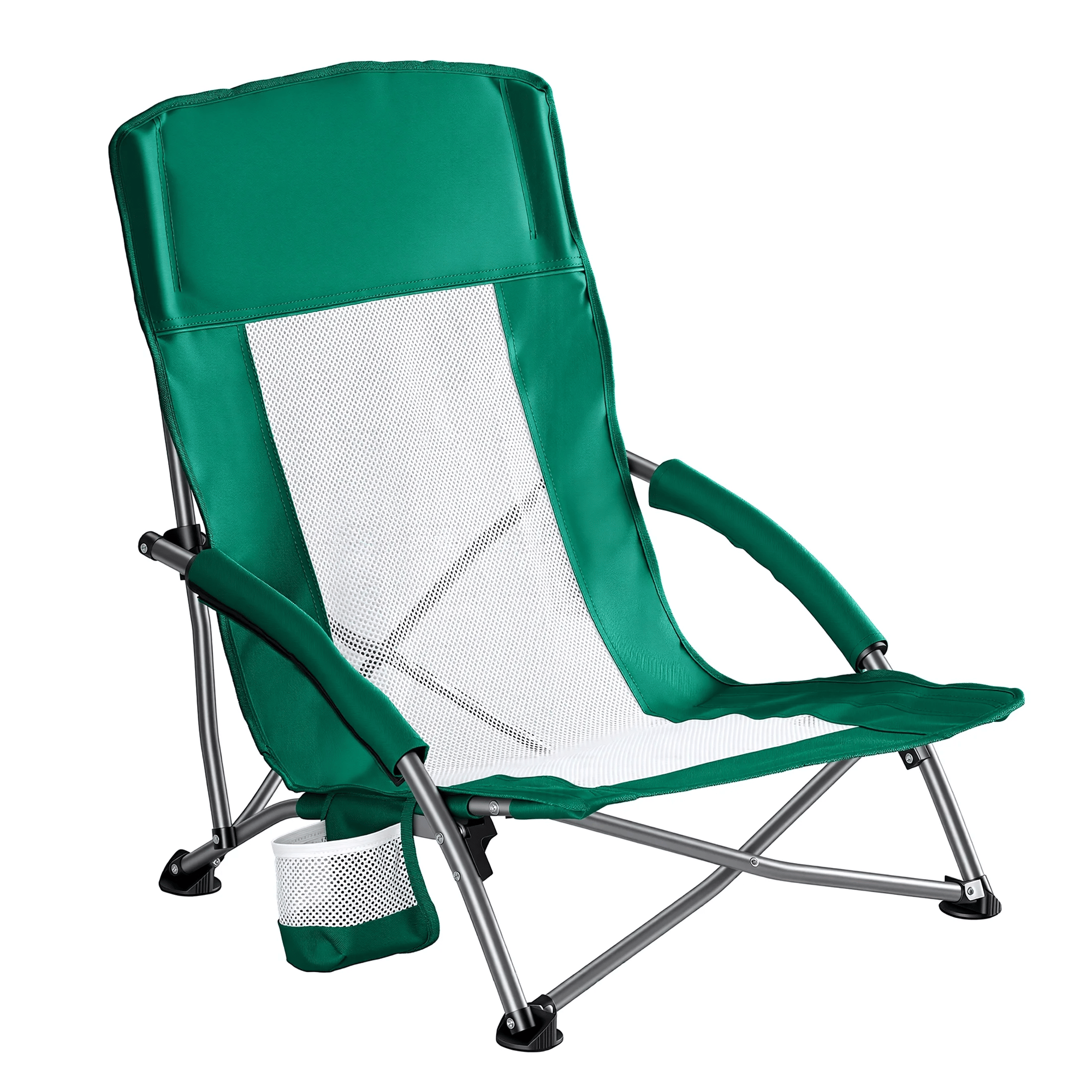Portable Folding Patio Chaise Lounge With Storage Pocket And Carry Bag | 250 Lbs Weight Capacity, Mesh Breathable Backrest, Alloy Steel Frame, Oxford Cloth Cover, Polyester Fill - WildWood Apothecary and More