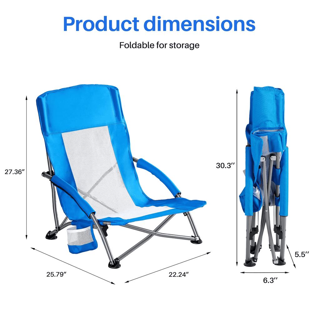 Portable Folding Patio Chaise Lounge With Storage Pocket And Carry Bag | 250 Lbs Weight Capacity, Mesh Breathable Backrest, Alloy Steel Frame, Oxford Cloth Cover, Polyester Fill - WildWood Apothecary and More