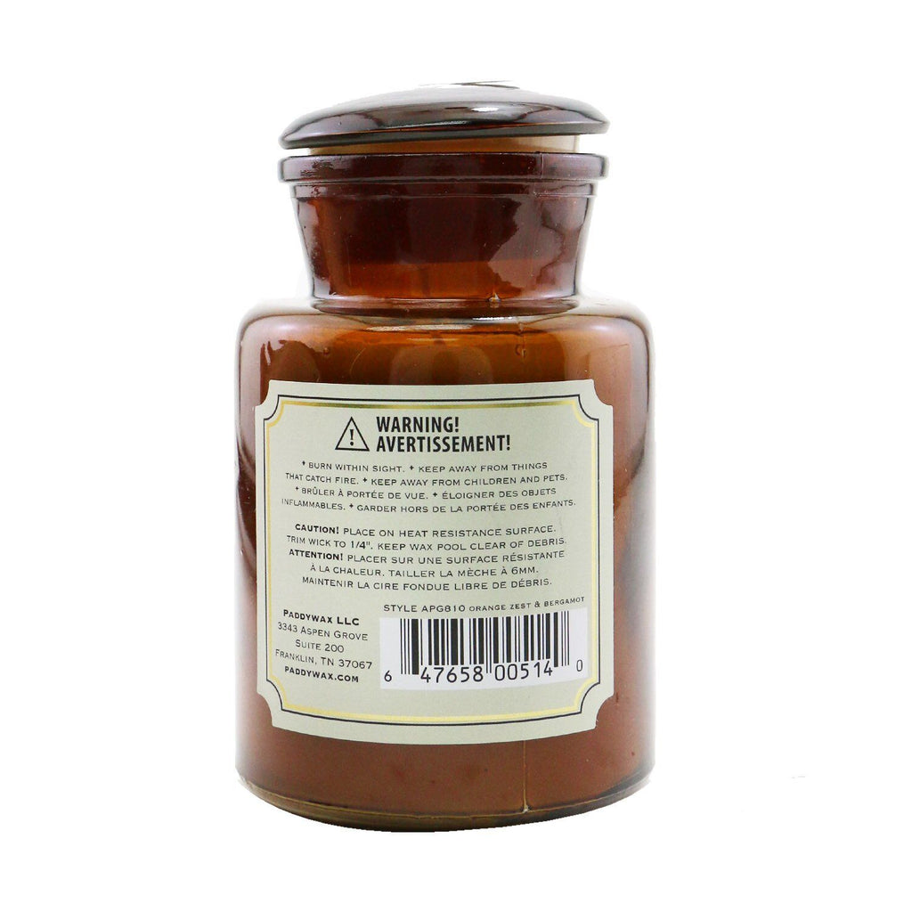 PADDYWAX - Apothecary Candle - Orange Zest & Bergamot  226g/8oz - WildWood Apothecary and More