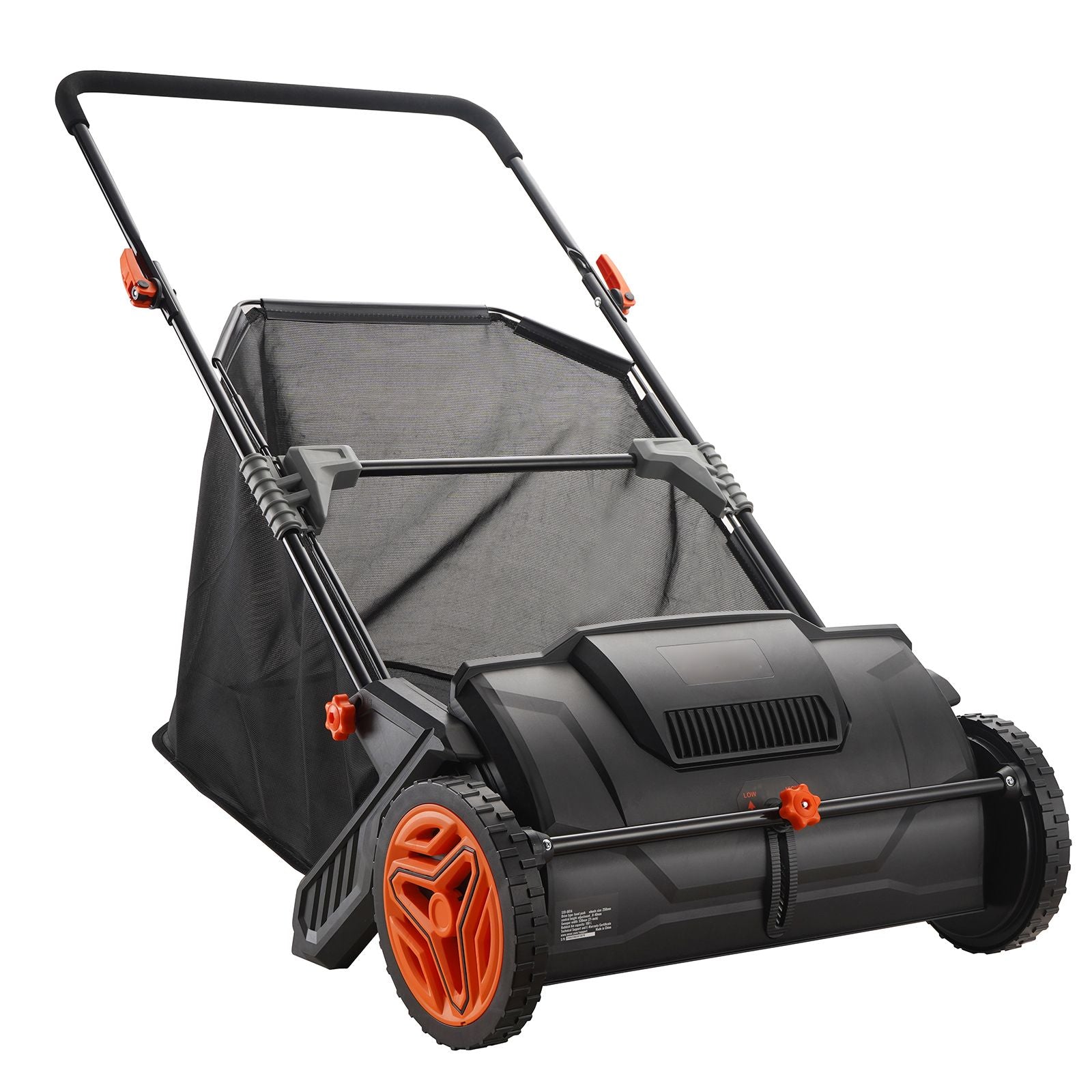 Push Lawn Sweeper, 21inch Leaf & Grass Collector, Strong Plastic Wheels & Heavy Duty Thickened Steel Durable to Use with Large Capacity 3.5 cu. ft. Mesh Collection Hopper Bag, 2 Spinning Brushes - WildWood Apothecary and More